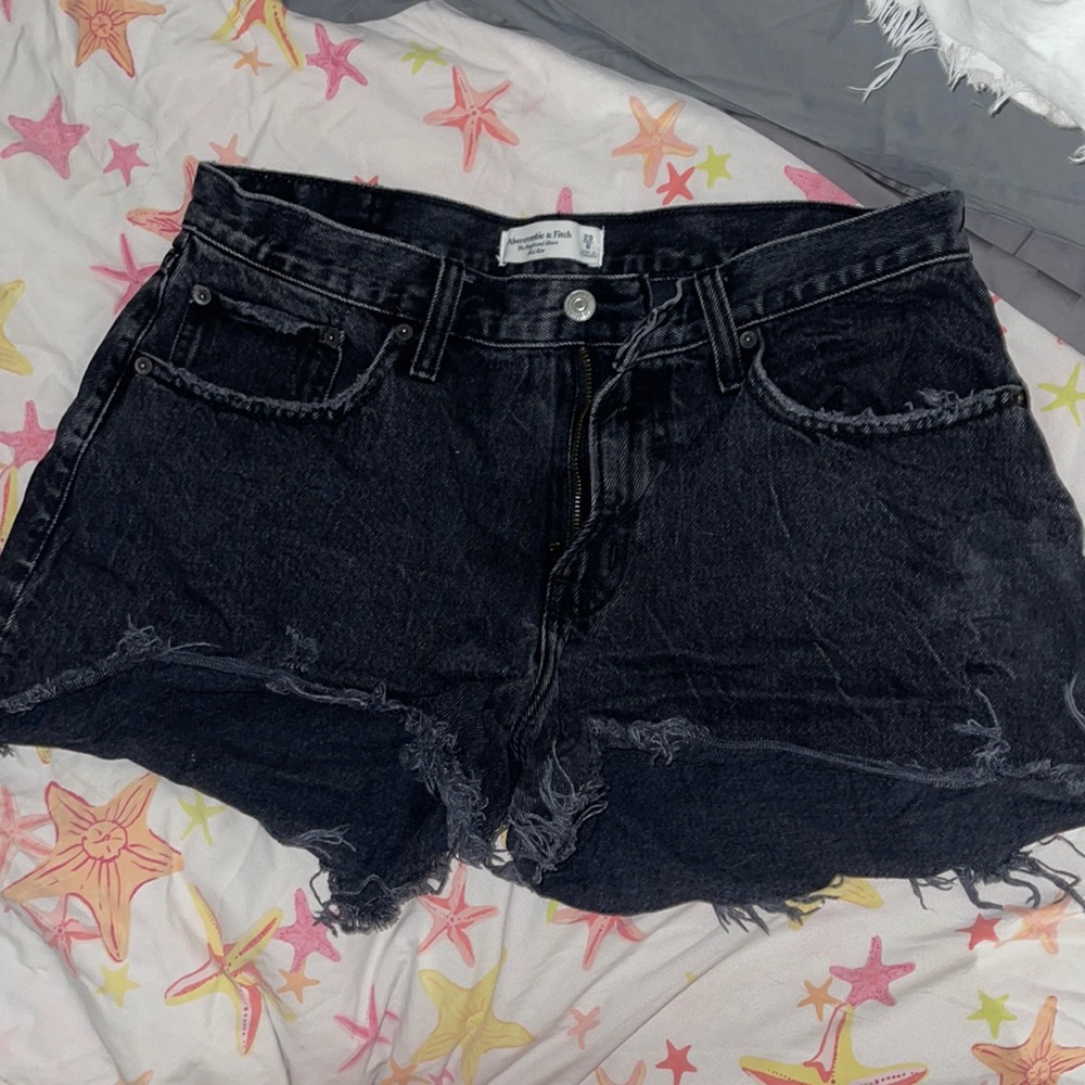 Black Abercrombie jean shorts!